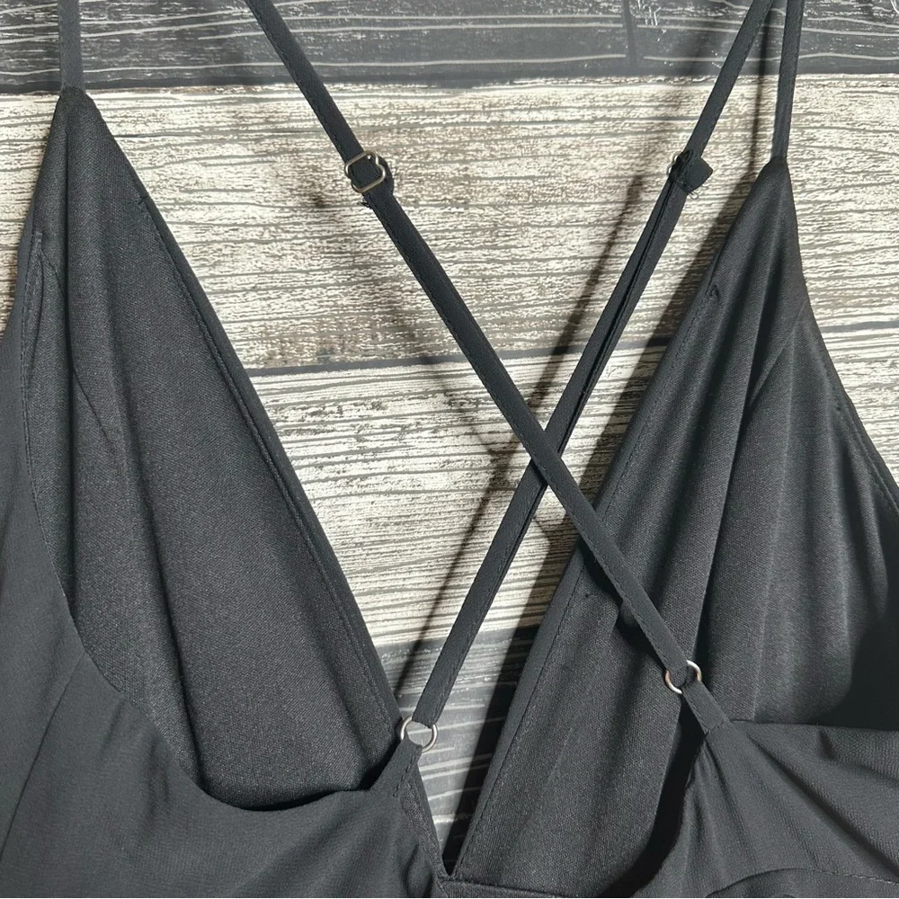 Lulus Dress Size Small Love Me To The Moon Black Pleated Midi Little Black - Picture 4 of 9